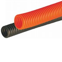 Труба гофрированная 20 мм с зондом, ПНД (оранжевая) Безгалогенная (HF) стойкая к ультрафиолету (УФ)